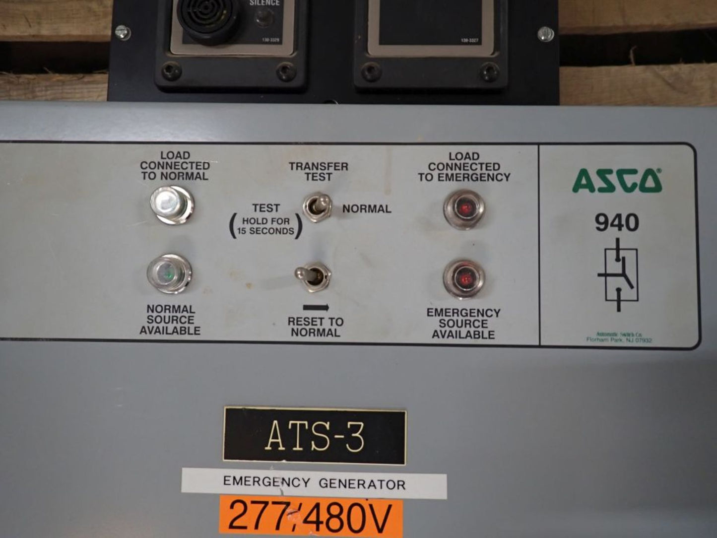ASCO 70A ATS Transfer Switch 94037097XC 480Y/277V 940 Series