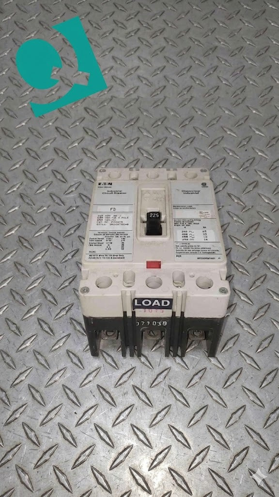 Cutler-Hammer 225A 600VAC 3 Pole Breaker FD3225 (SKU: 112244)
