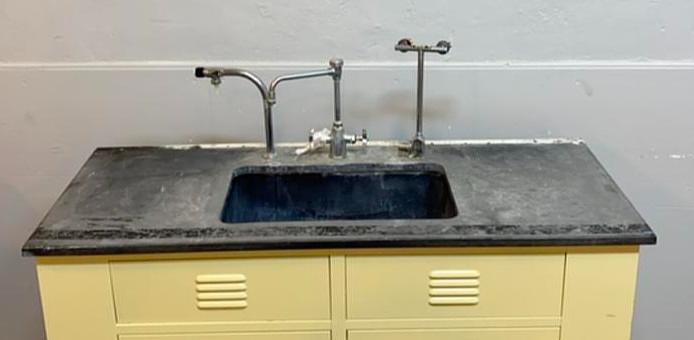 60x25x36 Duralab Casework Epoxy Sink Faucet & Eyewash(S6LLST4891)