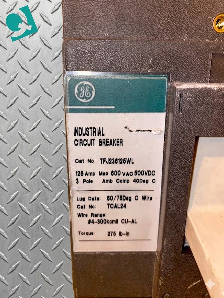 125A GE TFJ236125WL 3 Pole Circuit Breaker(S6LLST1413)