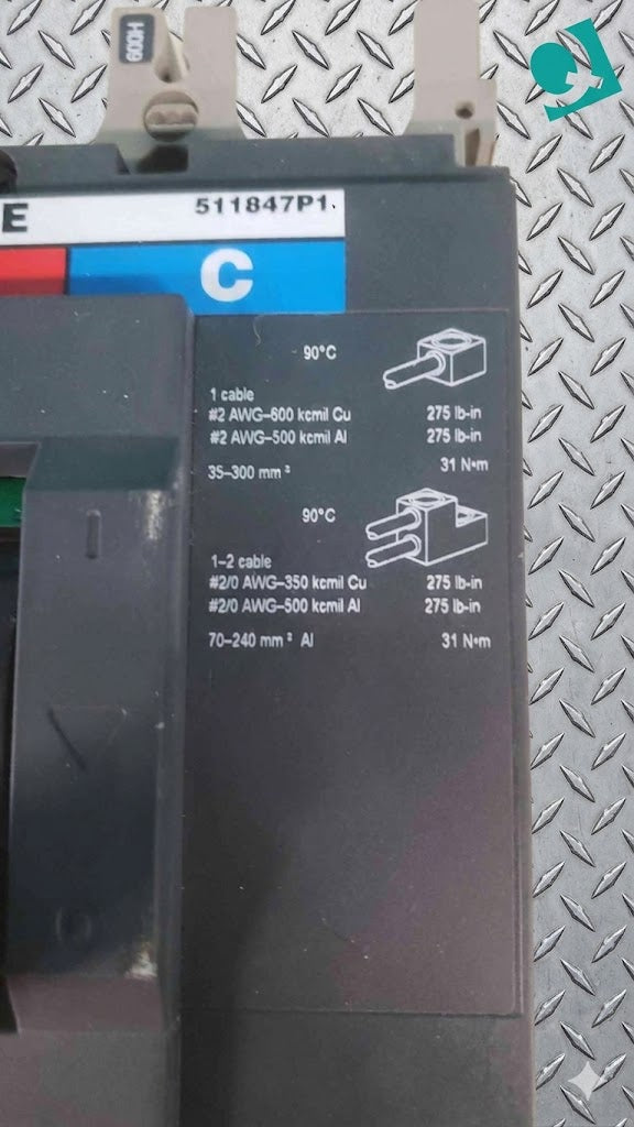 Square D PowerPact DJF36600E20SO 600A 3 Pole 600V Breaker STR 23 SP 600 Amp DJ 65k (SKU: 113387)