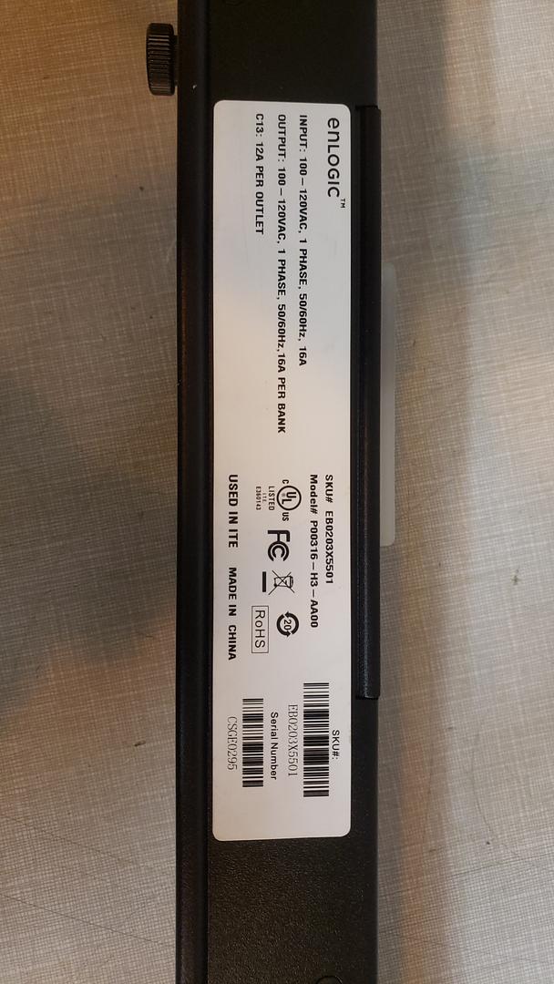 *Pickup Only* enLOGIC EB0203X5501 New in Box 16A PDU(S6LLST10874)