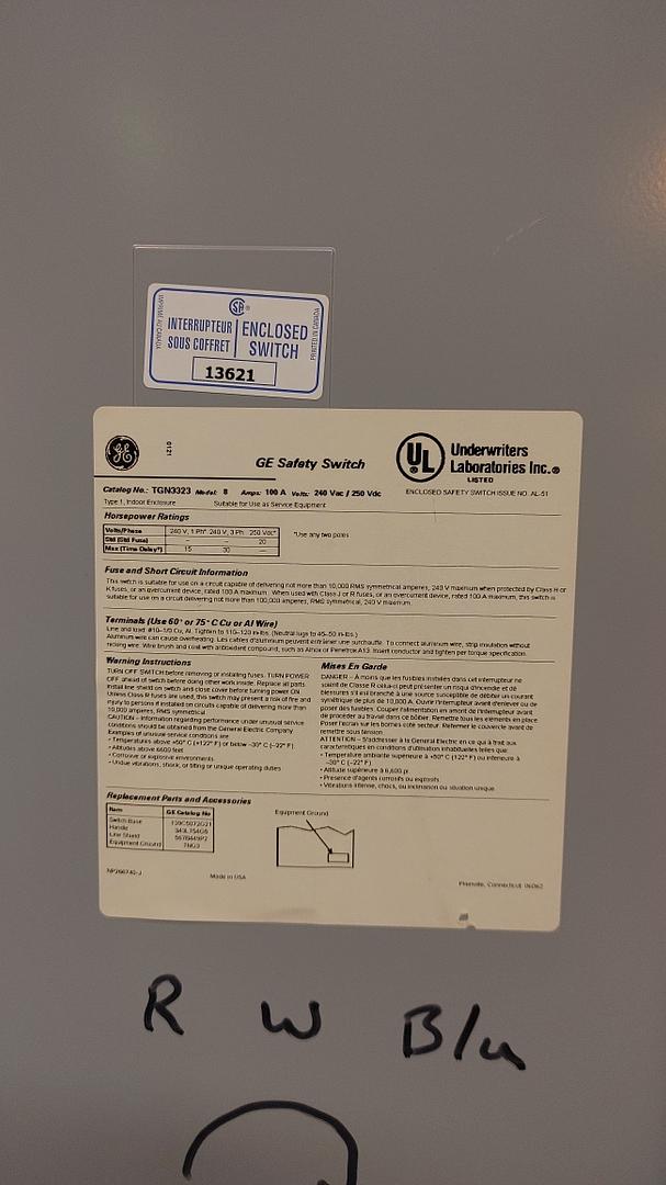 100A GE Safety Switch TGN3323(S6LLST12728)