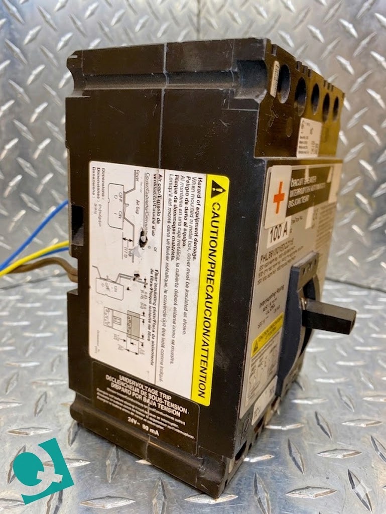 100A Square D FHL3610016DC2315 3 Pole DC Circuit Breaker(S6LLST1392)