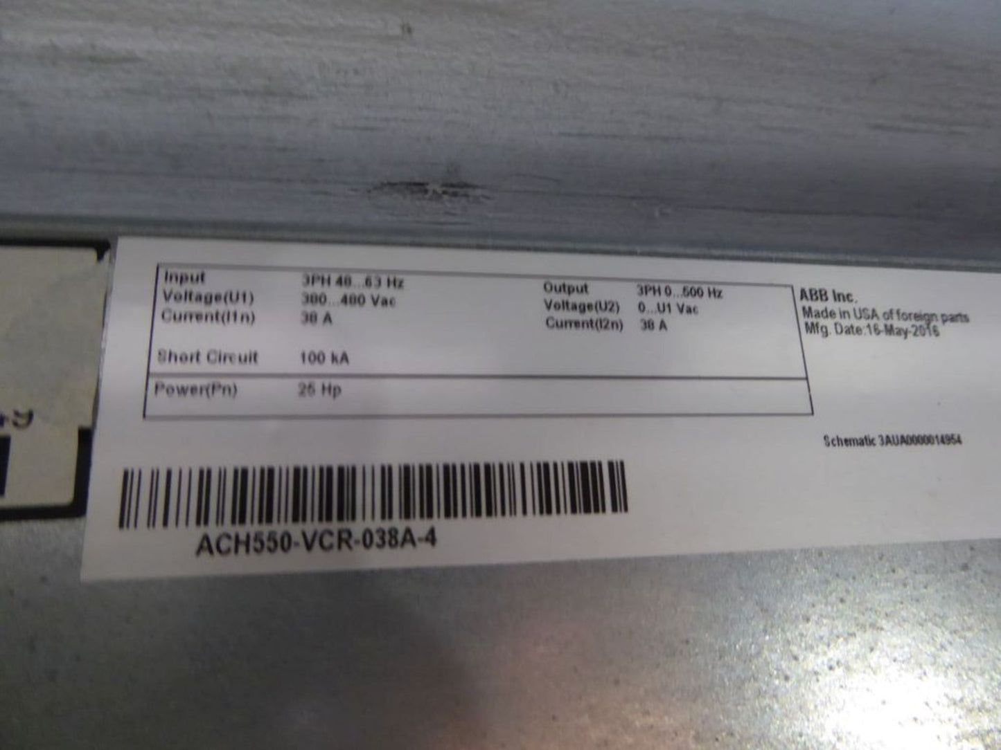 ABB ACH550 38A Variable Frequency Drive VFD ACH550-VCR-038A-4