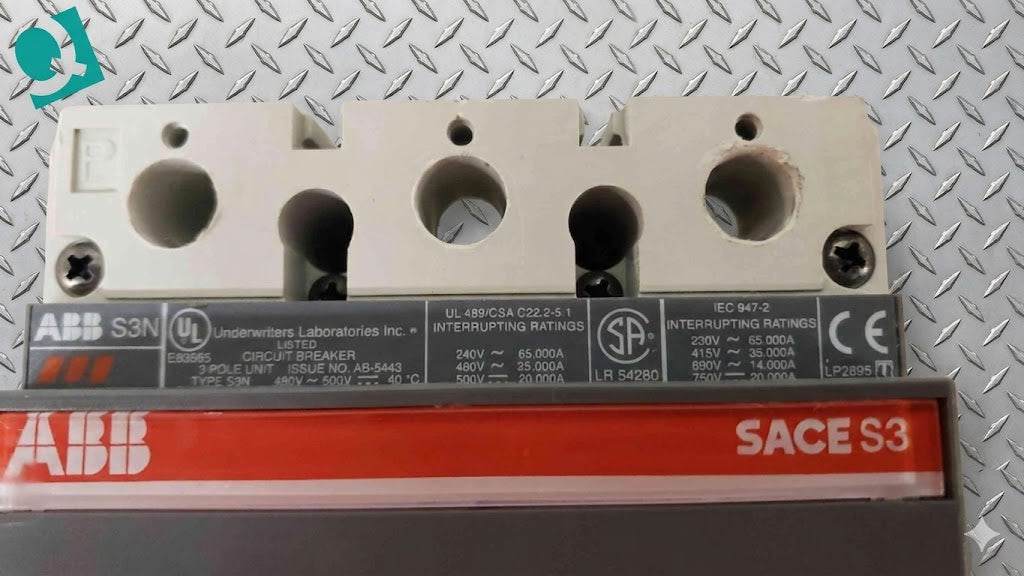 ABB SACE S3 200A 3 Pole Breaker OM-2502(104776)
