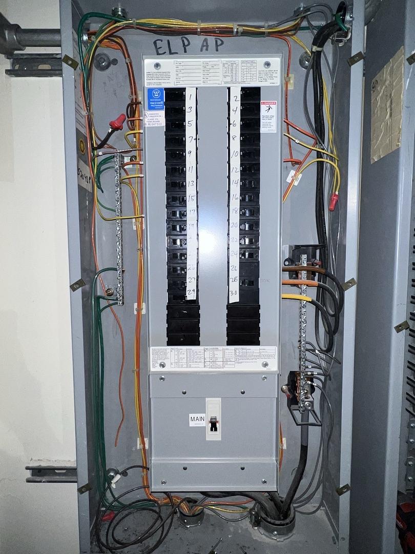 100A PRL2 480V, 277V Panelboard W/ Main & Breakers 36 ckt (SKU: 13331)(S6LLST13331)