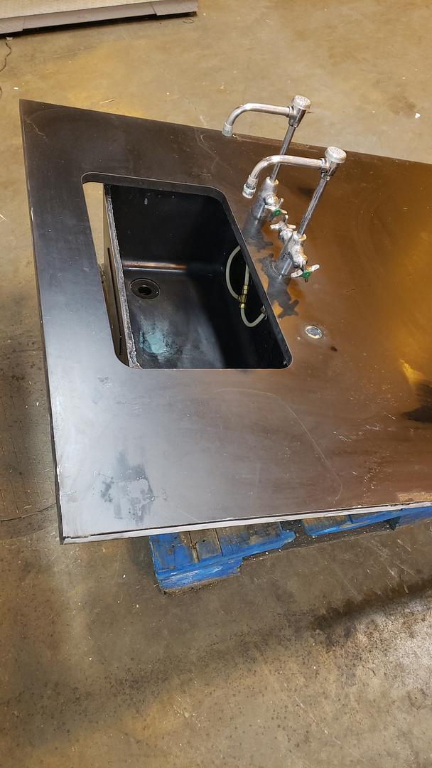 48" Black Epoxy Countertop w/ Sink(S6LLST7623)