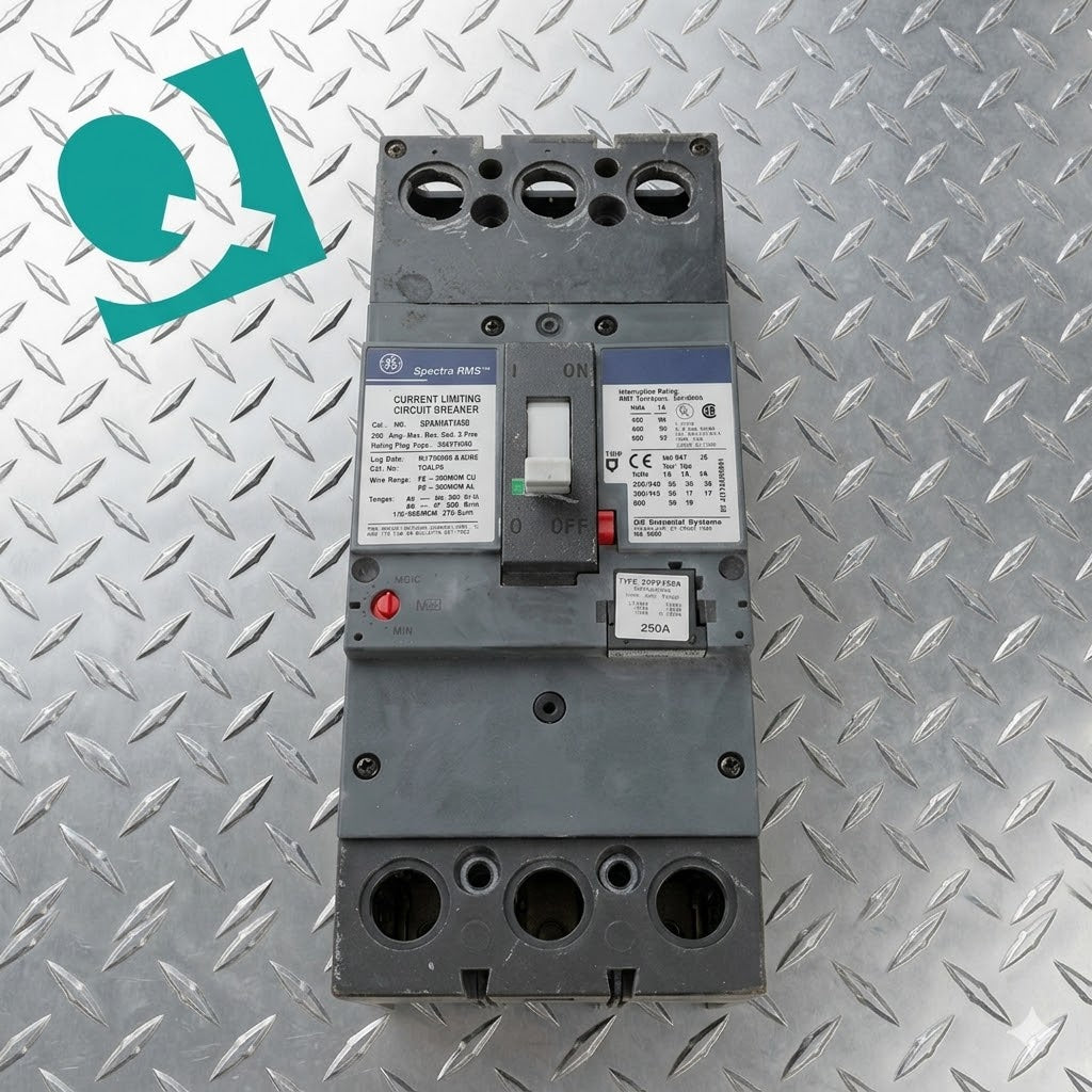 GE Spectra RMS SFHA36AT0250 250A Hi-Break Circuit Breaker 3-Pole 600V w/ 250A Plug (SKU: 113323)