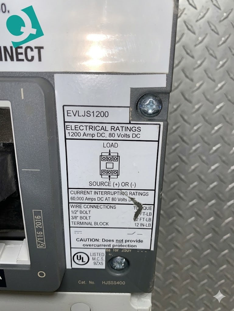 1200A SIEMENS HJS3S400 Circuit Breaker (S6LLST1560)