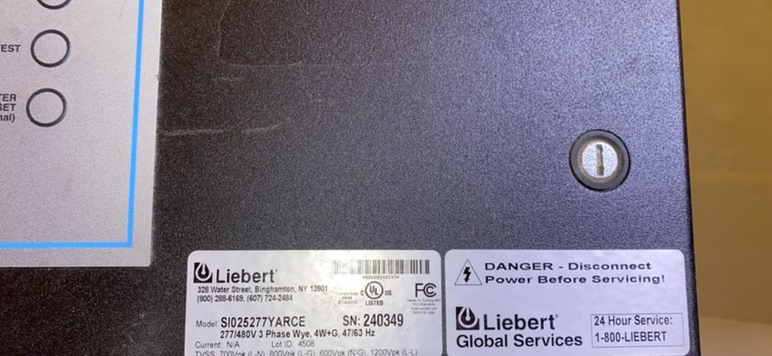 Liebert INTERCEPTOR Surge Suppression Unit SI025277YARCN(S6LLST4275)
