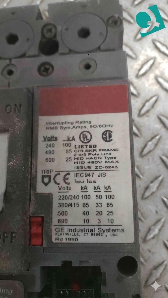 GE 60A 600VAC 3 Pole Breaker SELA36AT0060 No Trip Unit (SKU: 112282)