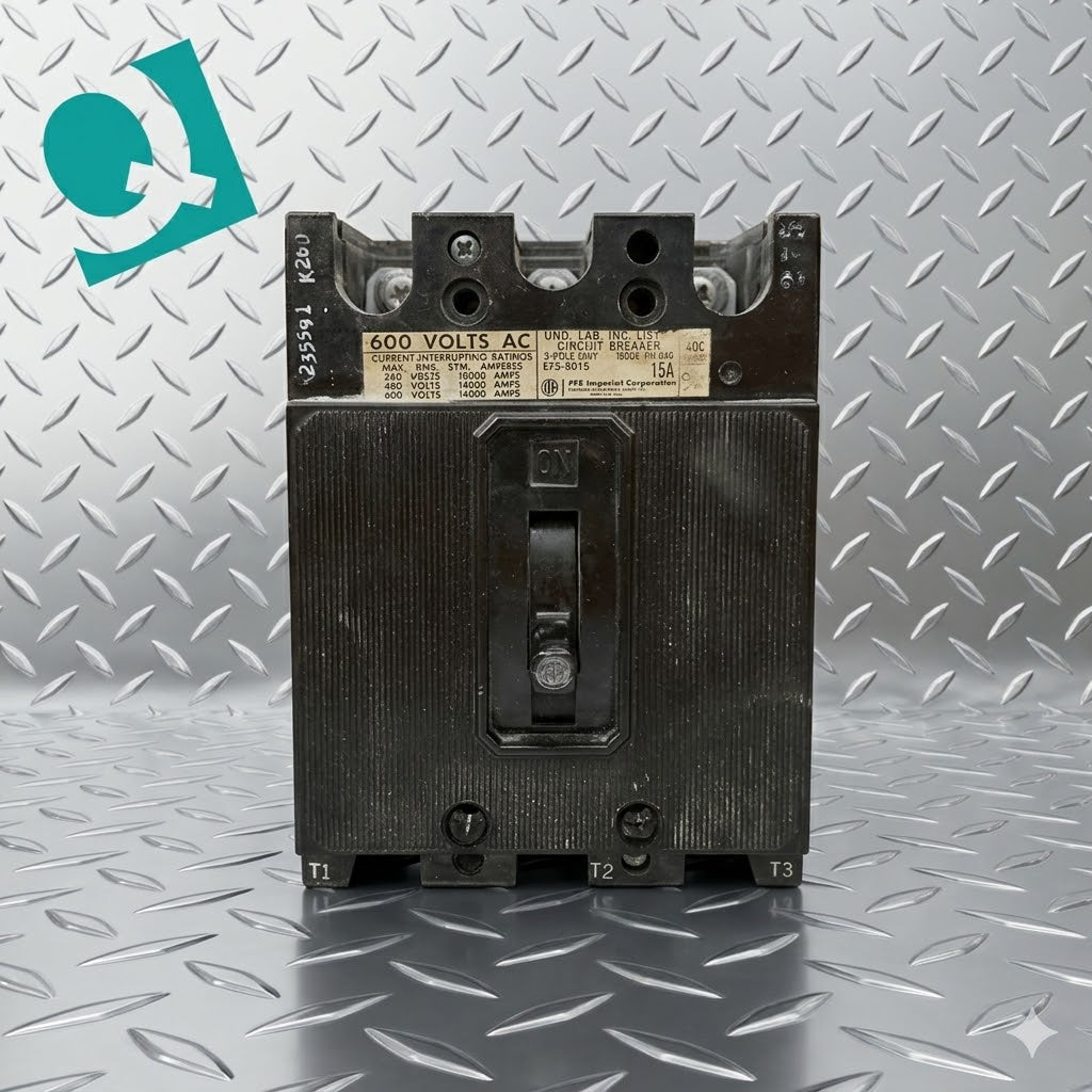 ITE IMPERIAL CORPORATION 3 POLE UNIT 15A 600 VOLTS Circuit Breaker (SKU: 110204)