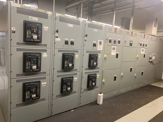 ASCO 8 Section 4000a 480v Switchgear Lineup 7 Cubicle Bus Breakers & Drawings(104180)