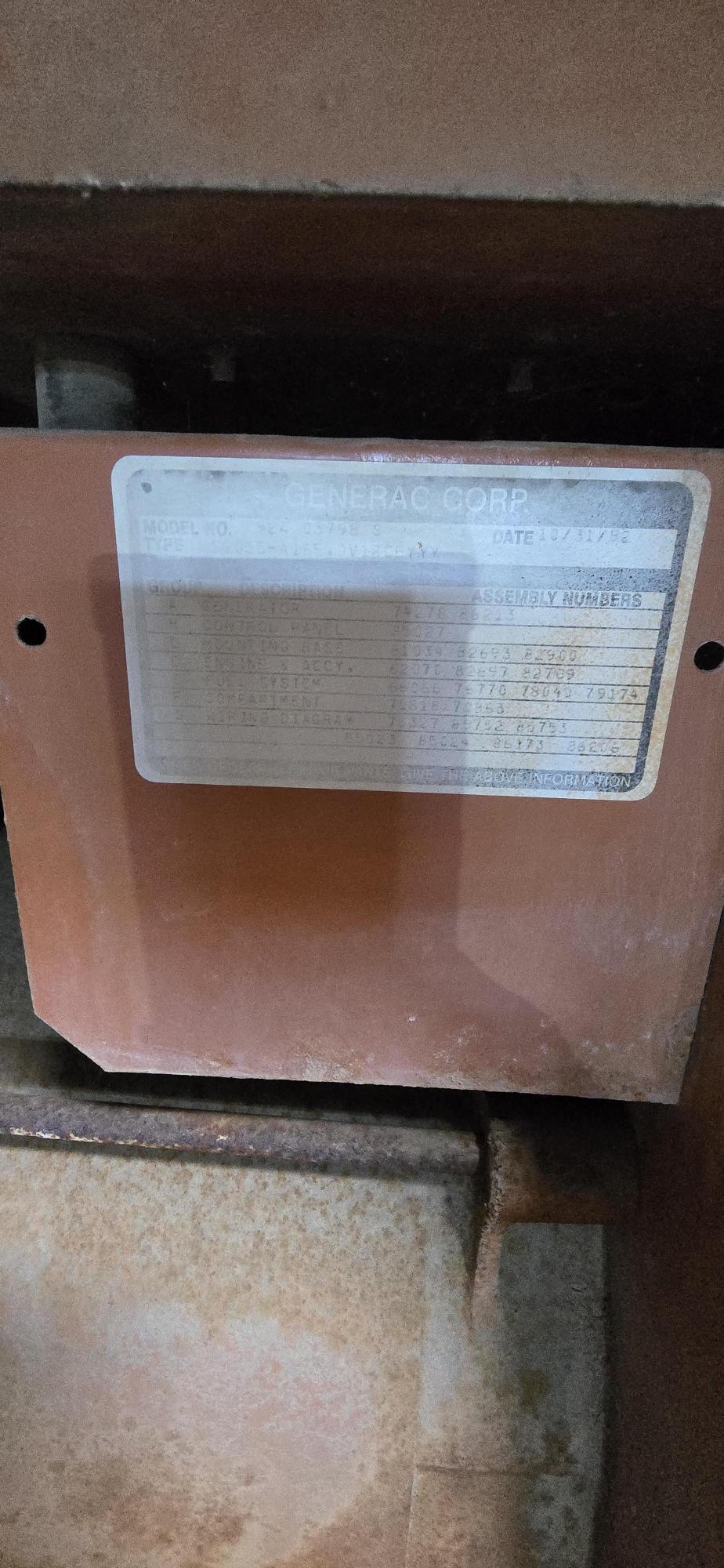 Generac 35kW Standby Generator 1 Phase 120/240V Propane LP Model 92A03798-S