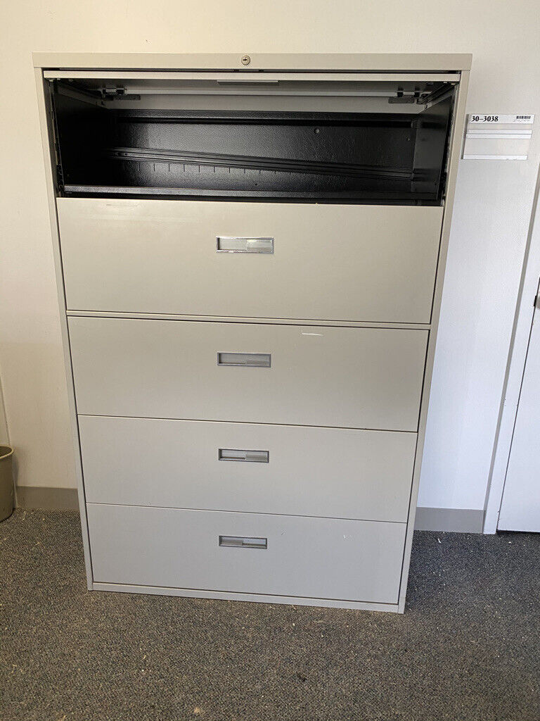 White 5-Tiered Filing Cabinets 42x18x64 1/2 by SteelCase(100868)
