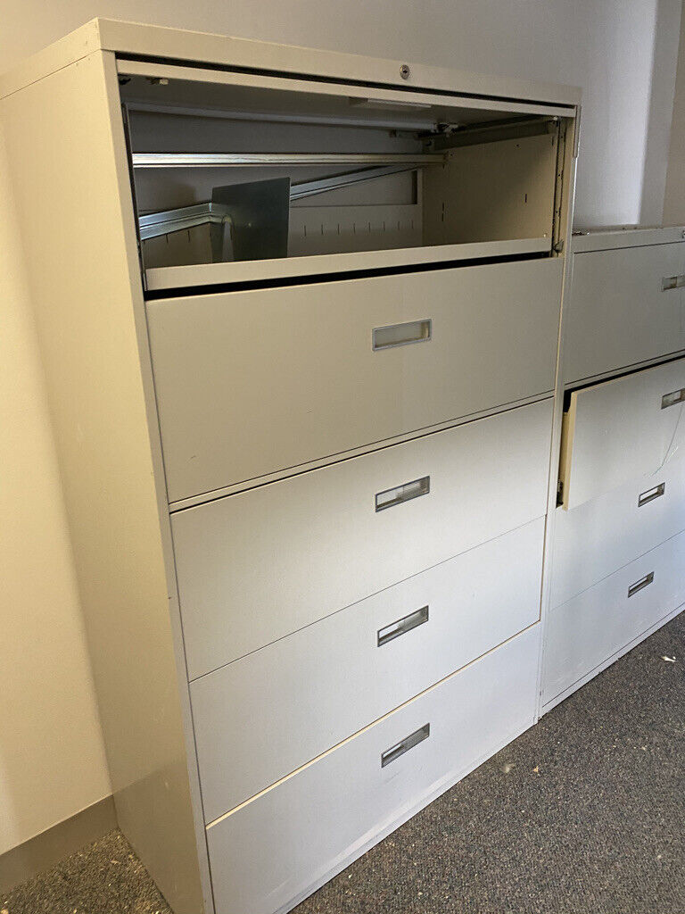 White 5-Tiered Filing Cabinets 42x18x64 1/2 by SteelCase(100868)