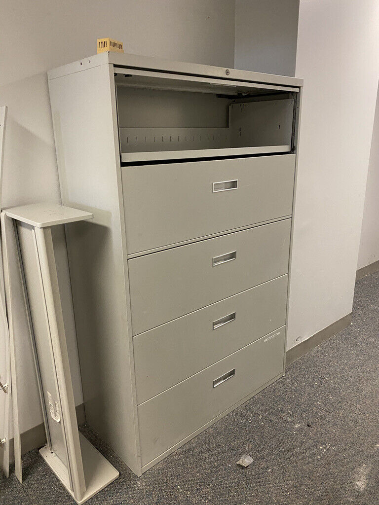 White 5-Tiered Filing Cabinets 42x18x64 1/2 by SteelCase(100868)