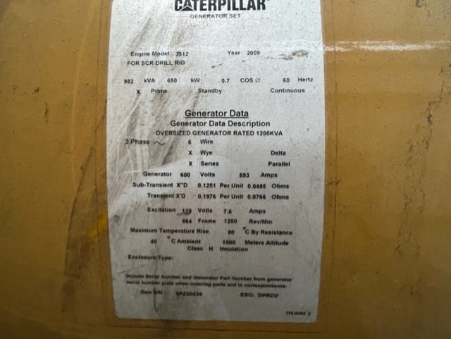 New Surplus Caterpillar 650KW Generator End - DPC1194