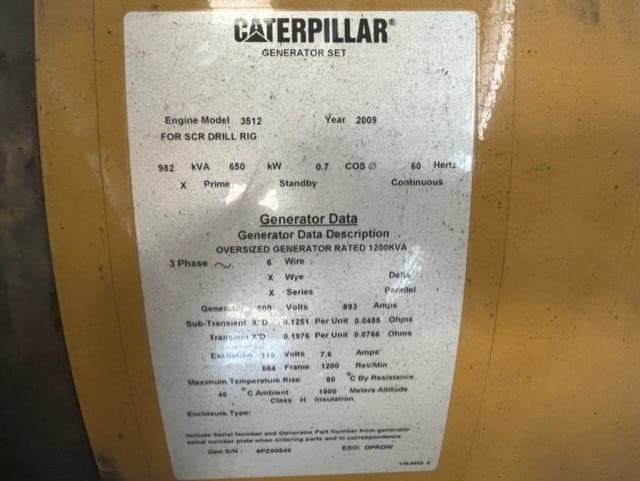New Surplus Caterpillar 650KW Generator End - DPC1193