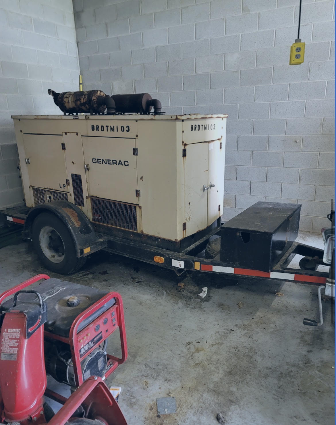 Generac 50kW Towable Mobile Generator 50kW 1/3PH LP Gas Trailer TESTED w/ VIDEO